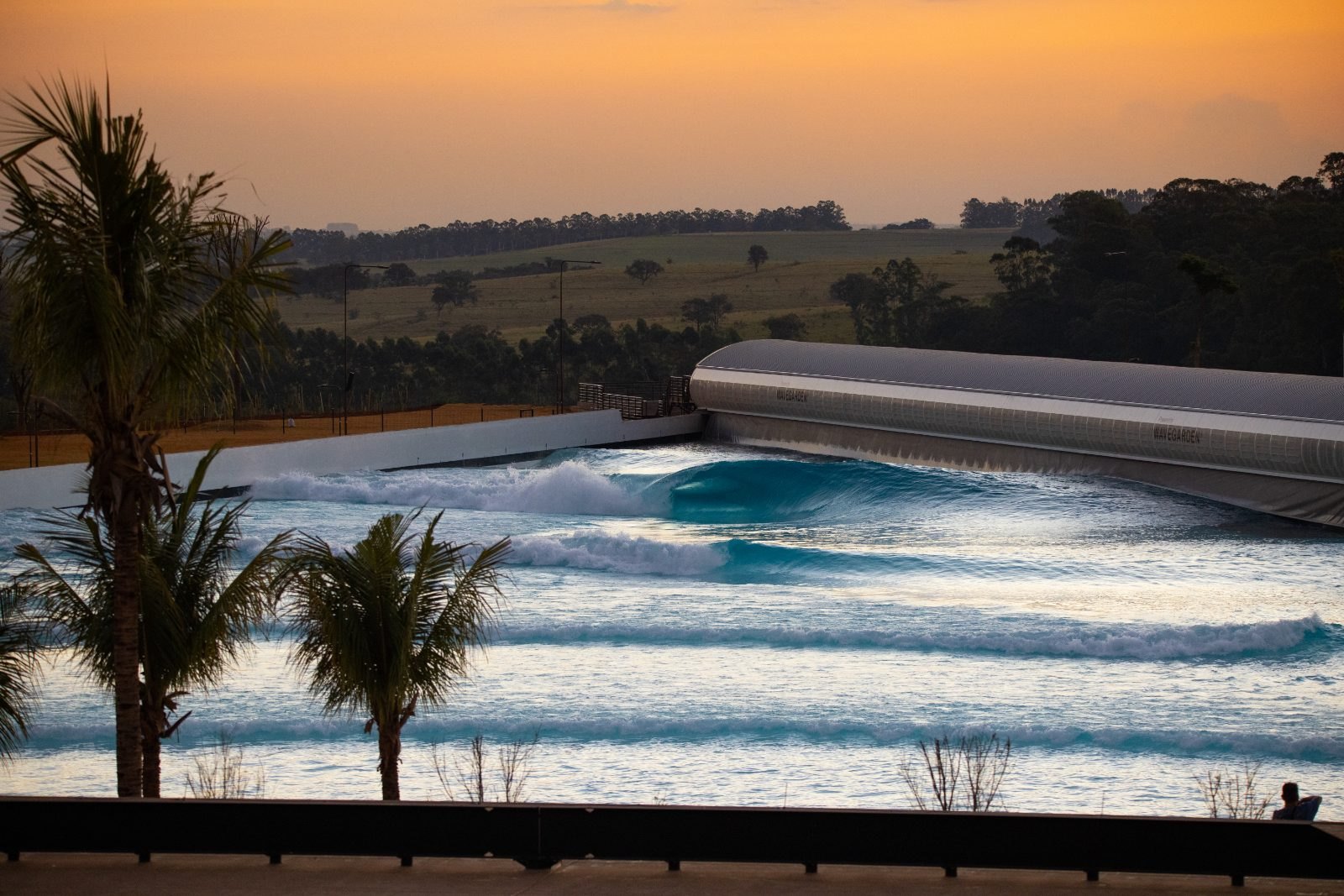 Koa Bay — surf lagoon at sunset